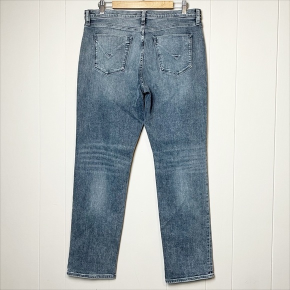 Hudson NWT Nico Straight Jeans 32 14 gray distressed rolled - Picture 5 of 14